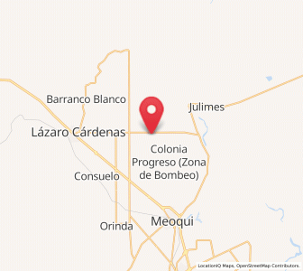 Map of Colonia Felipe Ángeles, Chihuahua