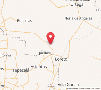 Map of Colonia Hidalgo (El Tecolote), Zacatecas