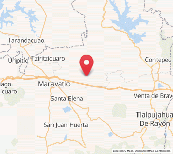 Map of Colonia Huandishi (Las Chinches), Michoacán