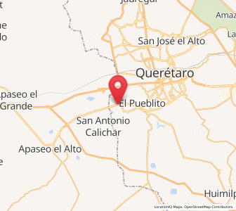 Map of Colonia los Ángeles, Querétaro