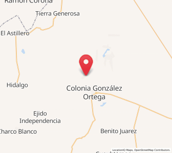 Map of Colonia Miguel Alemán, Zacatecas