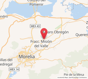 Map of Colonia Miguel Hidalgo, Michoacán