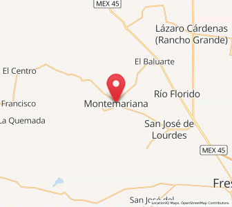 Map of Colonia Montemariana (Colonia Mariana), Zacatecas