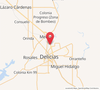 Map of Colonia Terrazas, Chihuahua