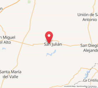 Map of Colonia Veintitrés de Mayo, Jalisco
