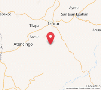 Map of Colucan, Puebla
