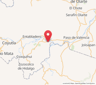 Map of Comalteco, Veracruz