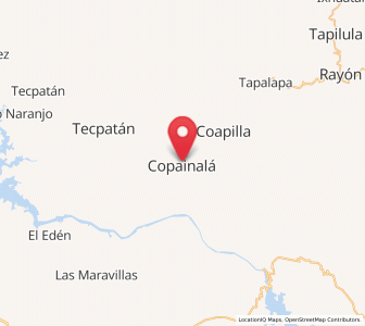Map of Copainalá, Chiapas