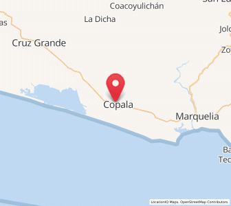 Map of Copala, Guerrero