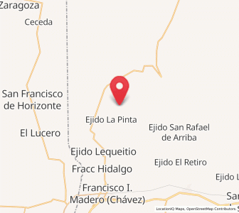 Map of Covadonga, Coahuila