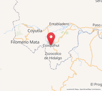Map of Coxquihui, Veracruz