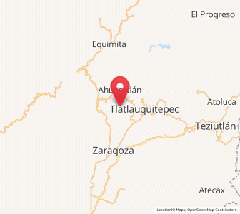 Map of Cuacuilco, Puebla
