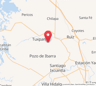 Map of Cuamiles, Nayarit