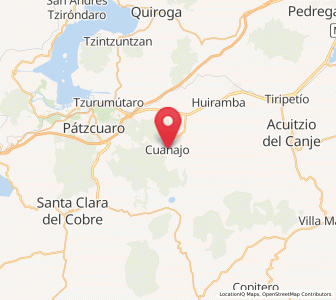 Map of Cuanajo, Michoacán