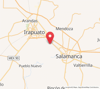 Map of Cuarta Brigada, Guanajuato