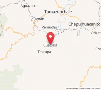 Map of Cuatolol, Hidalgo