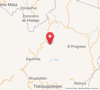 Map of Cuauhtamazaco, Puebla