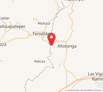 Map of Cuauhtamingo, Veracruz