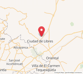 Map of Cuauhtzolco, Puebla