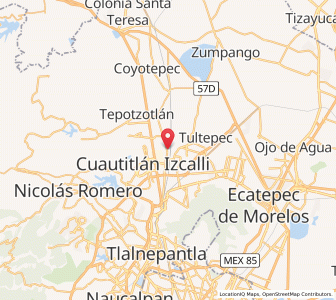 Map of Cuautitlán, México