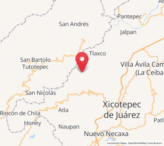 Map of Cuaxtla, Puebla