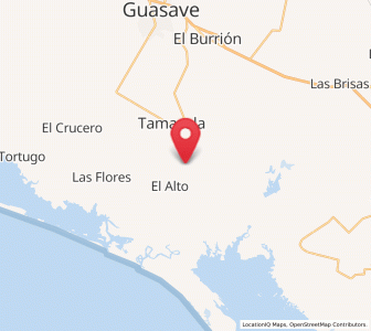 Map of Cubiri, Sinaloa