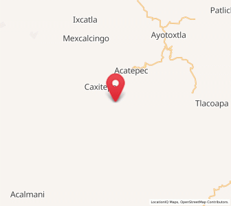 Map of Cuixinipa, Guerrero