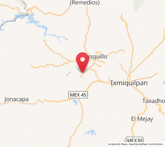 Map of Danghu, Hidalgo