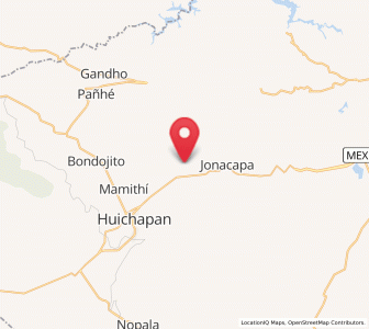Map of Dantzibojay, Hidalgo