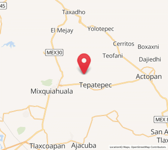 Map of Dengantzha, Hidalgo