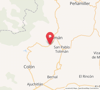 Map of Diezmeros, Querétaro