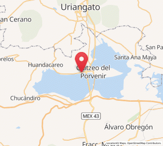 Map of Doctor Miguel Silva (San Guillermo), Michoacán