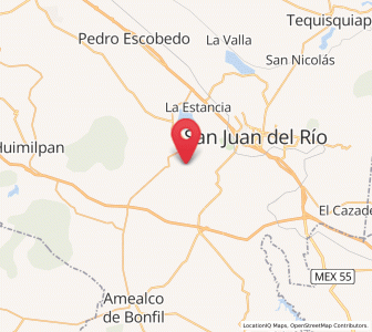 Map of Dolores Cuadrilla de Enmedio, Querétaro
