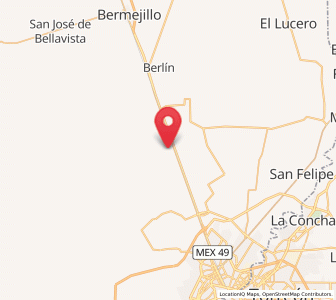 Map of Dolores, Durango