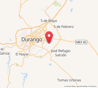 Map of Dolores Hidalgo, Durango