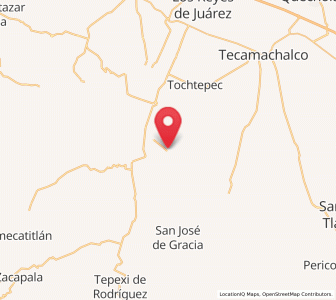 Map of Dolores Hidalgo, Puebla