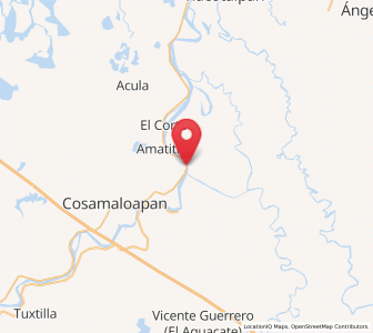 Map of Dos Bocas, Veracruz