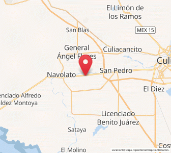Map of Ejido Convención de Aguascalientes, Sinaloa