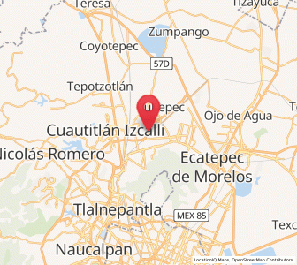 Map of Ejido de Teyahualco, México