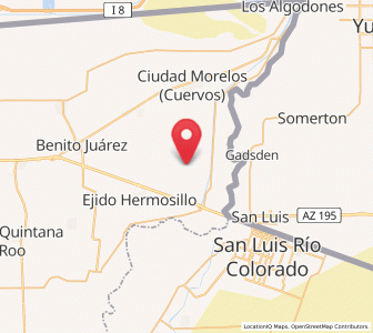Map of Ejido Guadalajara, Baja California