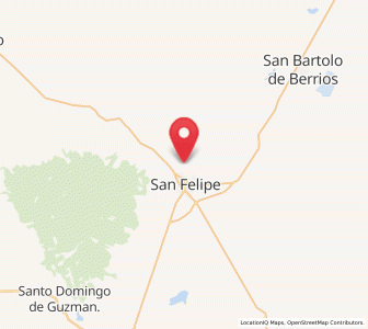 Map of Ejido Hernández Álvarez, Guanajuato