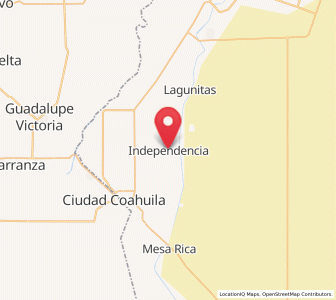 Map of Ejido Independencia, Sonora
