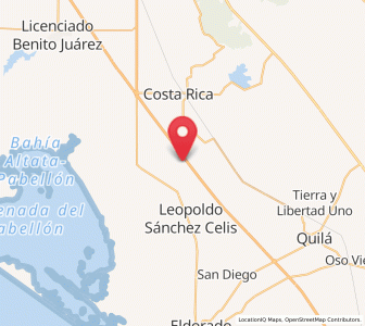 Map of Ejido Mezquitillo Número Dos, Sinaloa