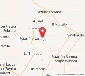 Map of Ejido Playa Segunda, Sinaloa