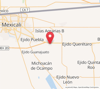 Map of Ejido Sinaloa, Baja California