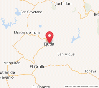 Map of Ejutla, Jalisco