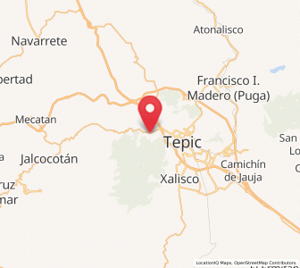 Map of El Ahuacate, Nayarit