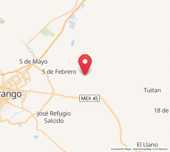 Map of El Arenal, Durango