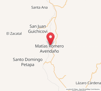 Map of El Bajío, Oaxaca
