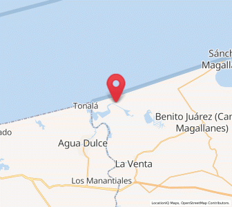 Map of El Barí 1ra. Sección, Tabasco